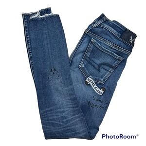 American Eagle Distressed Jeggings Size 0